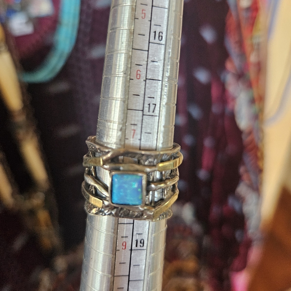 STERLING OPAL RING - Picture 10 of 10